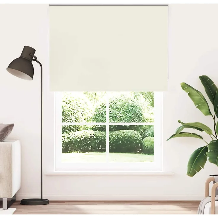 vidaXL Verdunkelungsrollo Cremeweiß 145x210cm Stoffbreite 141,6cm 4011709 – Bild 1