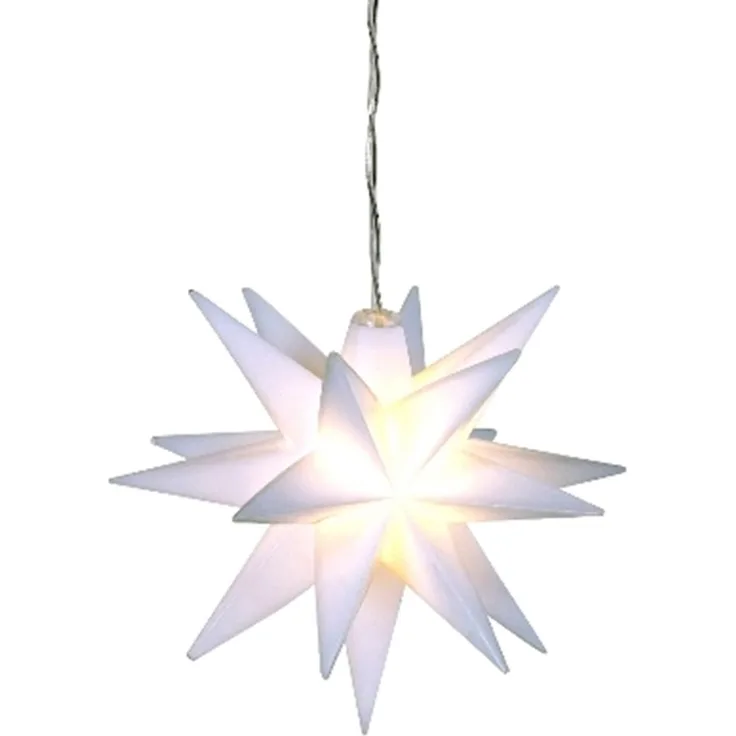 LED Stern 3D Weiß – Weihnachtliche Deko-Leuchte mit Timerfunktion, Kunststoff