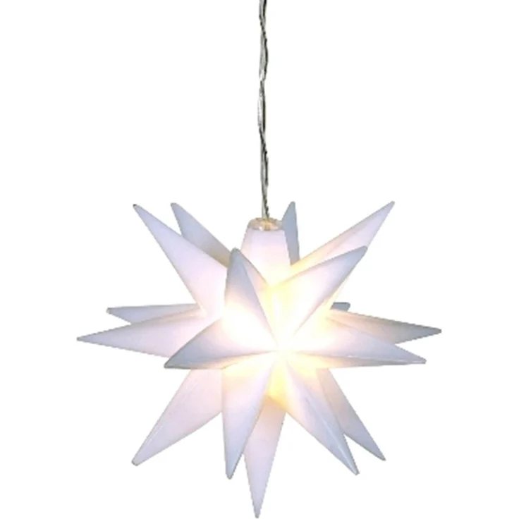 LED Stern 3D Weiß – Weihnachtliche Deko-Leuchte mit Timerfunktion, Kunststoff