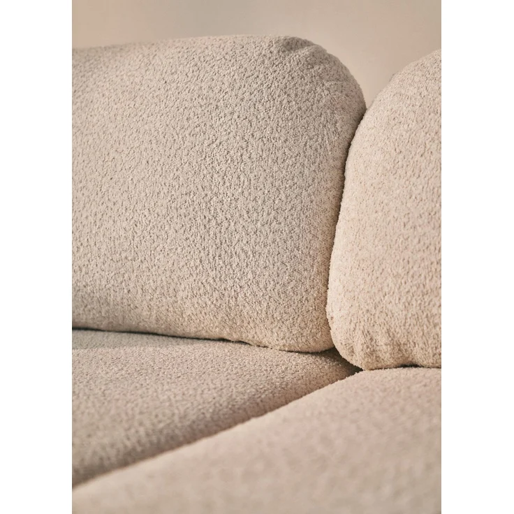 Selsey Tvoya Ecksofa mit Schlaffunktion, Ottomane rechts, Bouclé Hellbeige – Bild 8