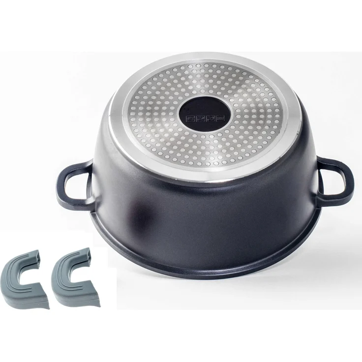 8 tlg Kochtopf Set Topf Induktion Anti Haft 20-24-28-32cm Geschirrset Schwarz – Bild 4