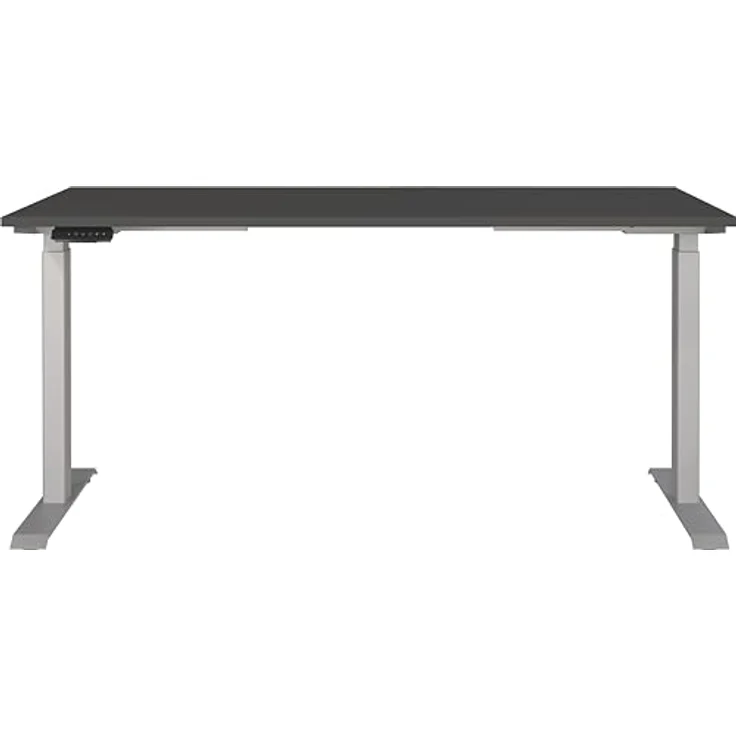 Germania Schreibtisch 7908-640, in Graphit/Silber, EL. höhenverstellb, 160 x 120 x 80 cm (BxHxT) – Bild 4