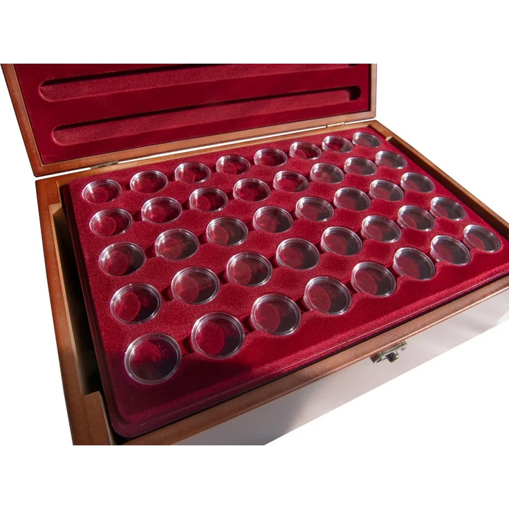 MC. Sammler Aufbewahrungsbox MC. Sammler Münztableau mit Schutzdeckel, Münzkoffer, Münzkassette, Kassette für 10 Tableaus (ohne Münztableaus) – Bild 3