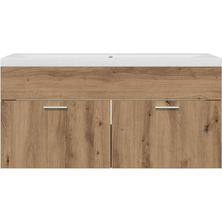 vidaXL Badezimmerschrank Artisan-Eiche 100 x 38,5 x 46 cm 3415905 – Bild 7
