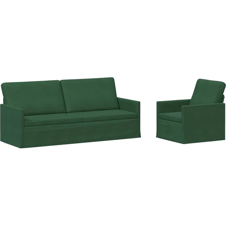 vidaXL Sofa-Set 2 pcs Dschungelgrün Cordstoff 3433258 – Bild 2