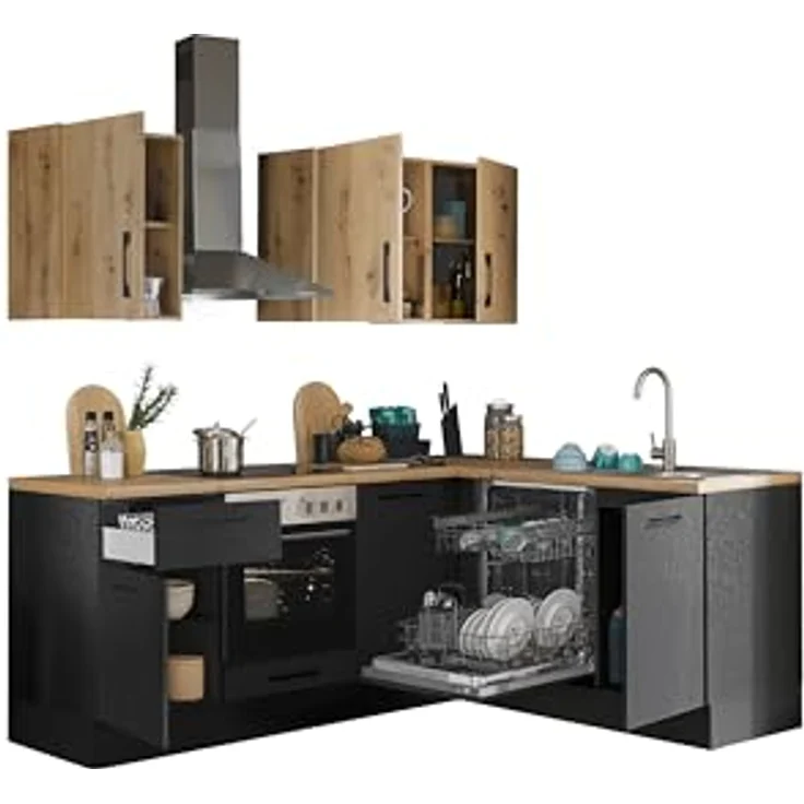 BASIC by Balculina Winkelküche Turin, Stellmaße 220x175 cm, wahlweise mit E-Geräten – Bild 5