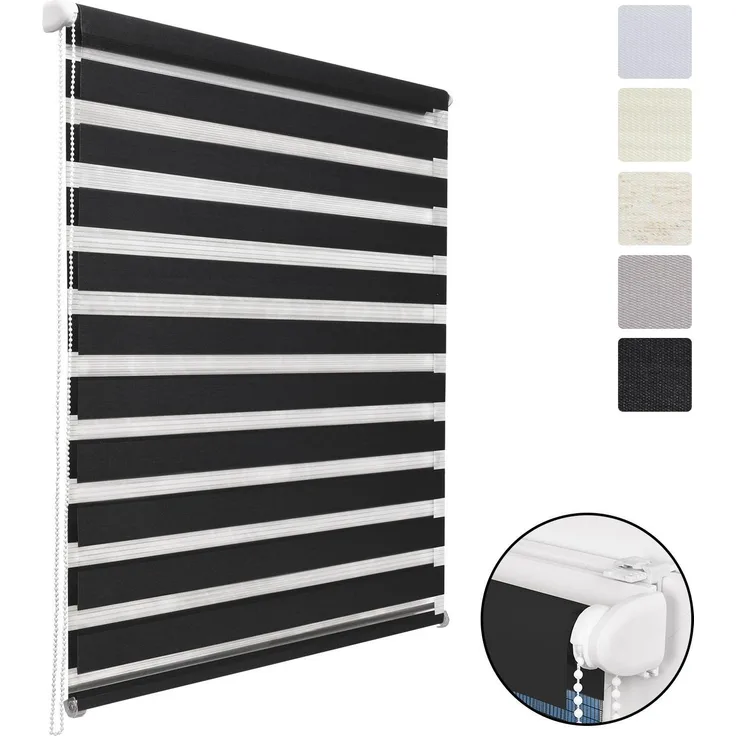 Sol Royal Doppelrollo SolDecor DL2 Anthrazit, 220x90x4 cm