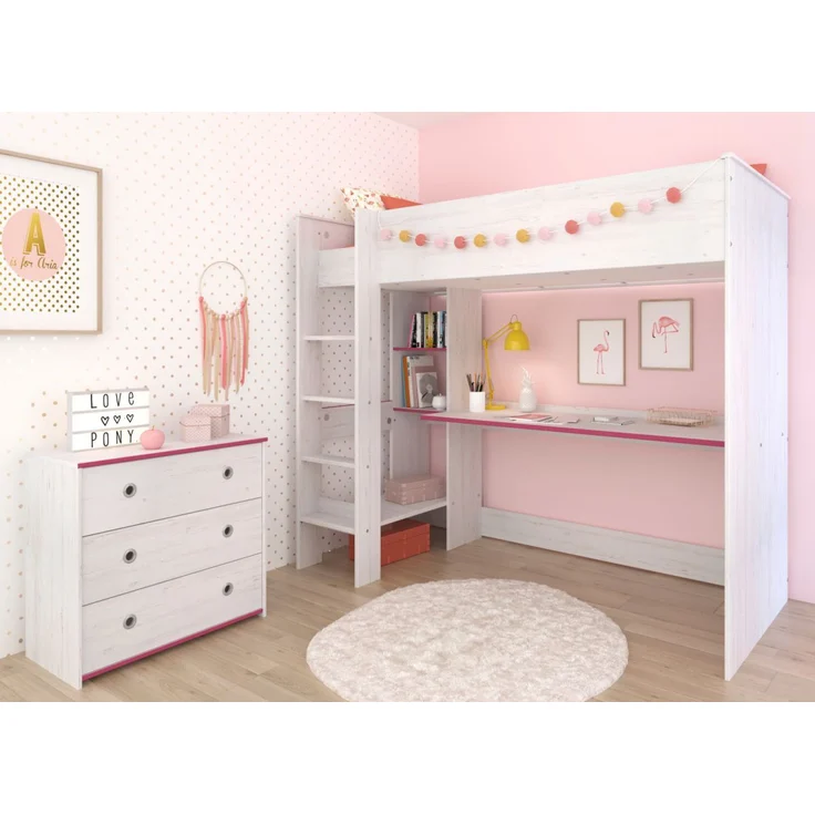 Parisot Kinderzimmer und Jugendzimmer Smoozy in weiß Kiefer Set 2-tlg. – Bild 2