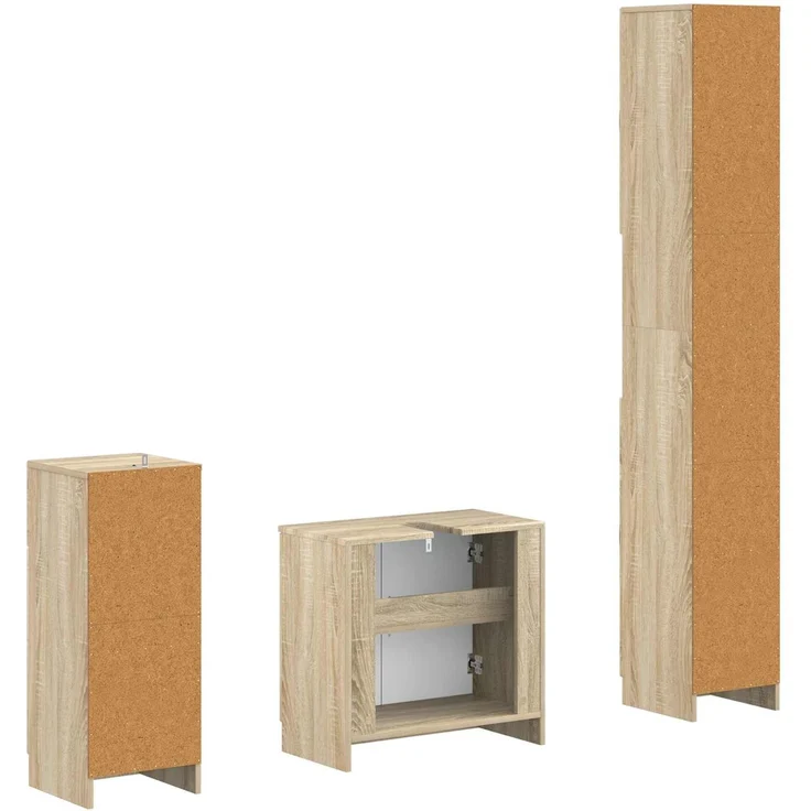 vidaXL 3-teiliges Badezimmer-Schranksystem UTRECHT Sonoma-Eiche 3417893 – Bild 6