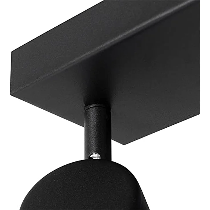 Qazqa LED Aufbaustrahler Jeana, ohne Leuchtmittel, GU10, Schwarz, Modern, Stahl, 2-flammig – Bild 5