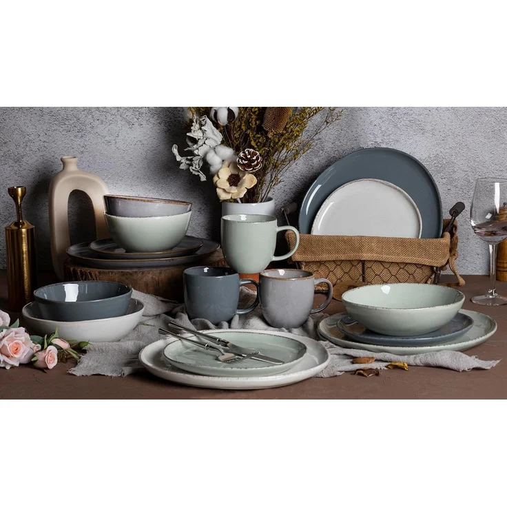 van Well Pastateller Urban, tiefer Teller 19 cm, 6 Stück, (6 St), Teller Set, spülmaschinen- und mikrowellengeeignet – Bild 4