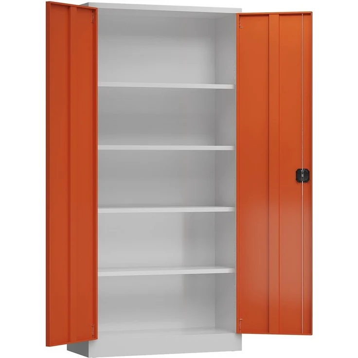 Steelboxx Mehrzweckschrank Aktenschrank Metallschrank 2 Türen 4 Fachböden 194,5x92x42vm (1-St) Komplett montiert und verschweißt, keine Montage erforderlich – Bild 2