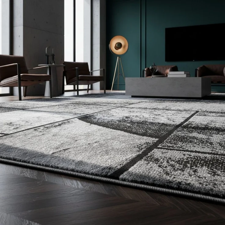 KADIMA DESIGN Teppich DRAU Wohnzimmer Schlafzimmer Waschbar Wohnzimmerteppich Esszimmer, Läufer, Höhe: 14 mm, 80x150 cm, Strapazierfähig Fußbodenheizung Waschbar – Bild 3