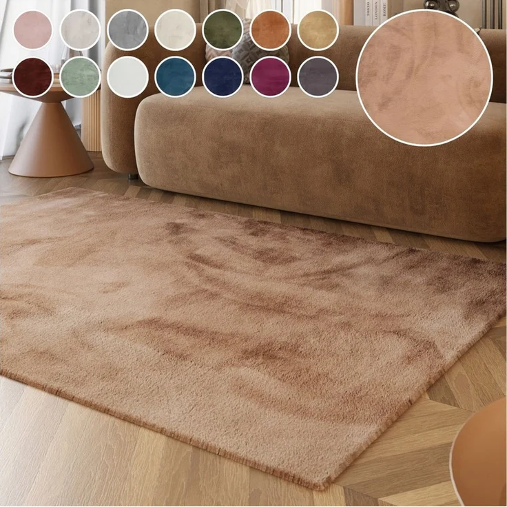 Esprit Hochflor-Teppich Alice ESP-4377, Kunstfell, rechteckig, Höhe: 25 mm, Kaninchenfell-Haptik, besonders weich und dicht, für alle Räume – Bild 1