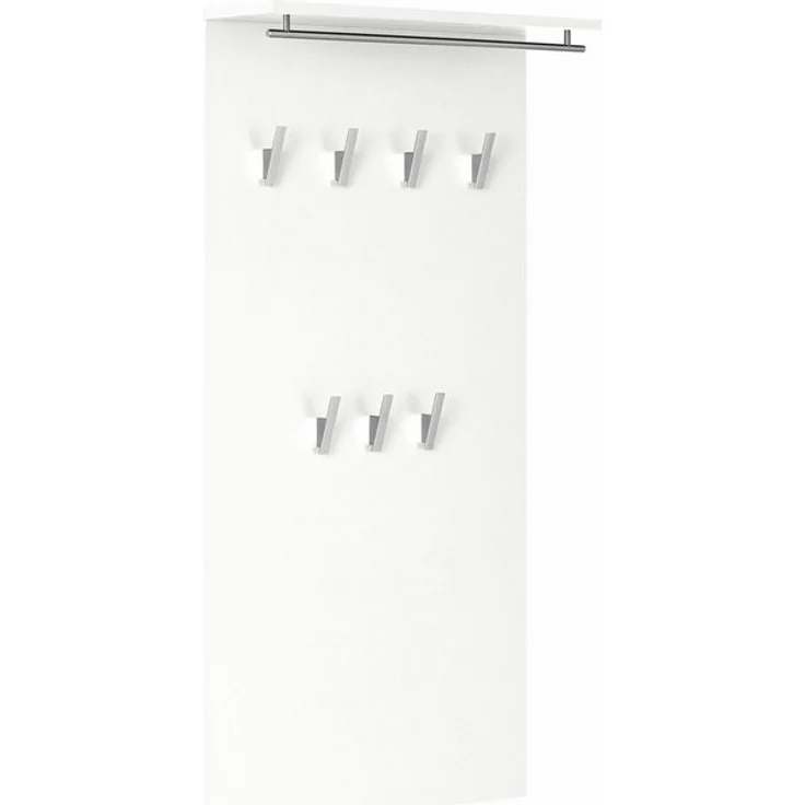 Schildmeyer Brisbane Garderobe 133486, Melaminharzbeschichtete Spanplatte, weiß glanz, 60. 0x20. 5x120. 5 cm – Bild 4