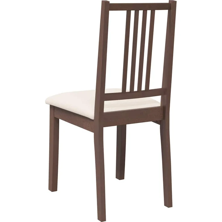 vidaXL Esszimmerstühle mit Kissen 2 Stk. Braun Massivholz Gummibaum 4102395 – Bild 6