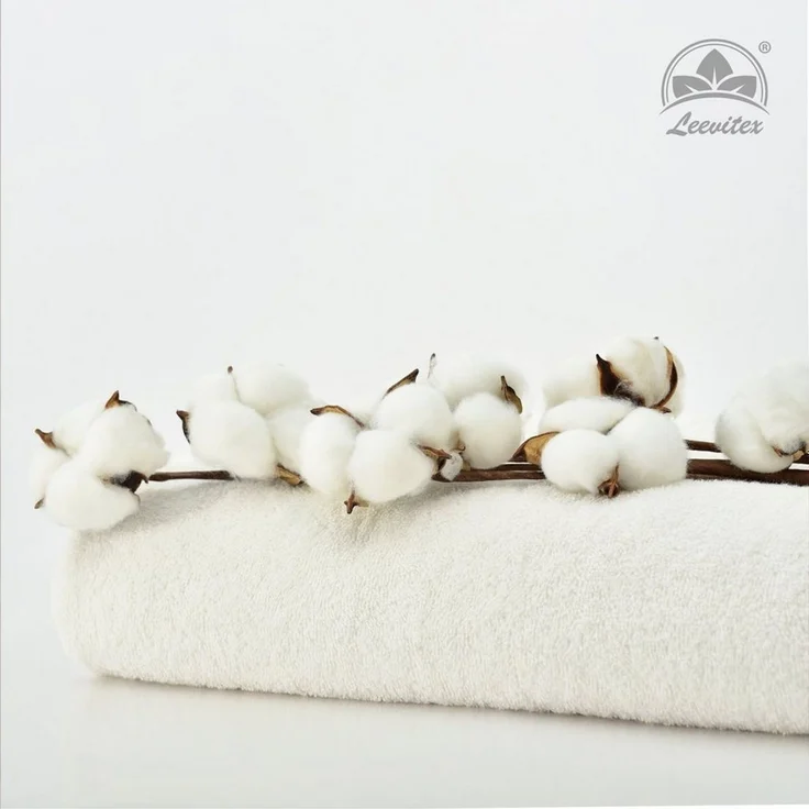 leevitex® Saunatuch Frottee XXL, (1-St), 80 x 200 cm, extra groß & saugfähig, Creme/Naturweiß – Bild 4