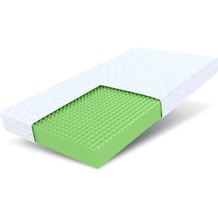 FDM PICCHI Schaumstoffmatratze 70 x 160 cm Matratze 12 cm Höhe Härtegrade H3 (Mittelhart) Polyurethanschaum Zweiseitig Bezug Abnehmbar Waschbar