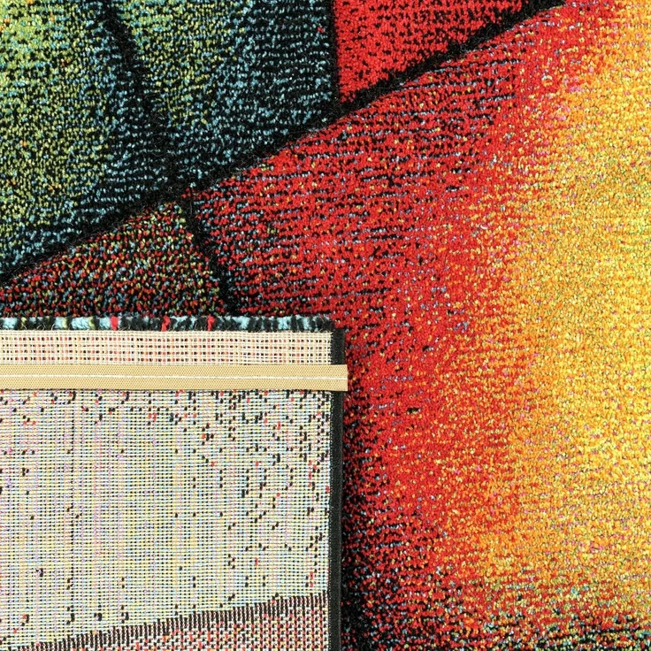 Paco Home Teppich Wohnzimmer Kinderzimmer Kurzflor Moderne 3D Optik Kariert Geometrische Muster, Grösse:160x230 cm, Farbe:Bunt 6 – Bild 5