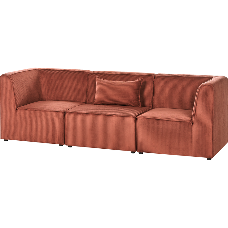 Modulsofa 3-Sitzer LEMVIG Cord Dunkelrot – Bild 5
