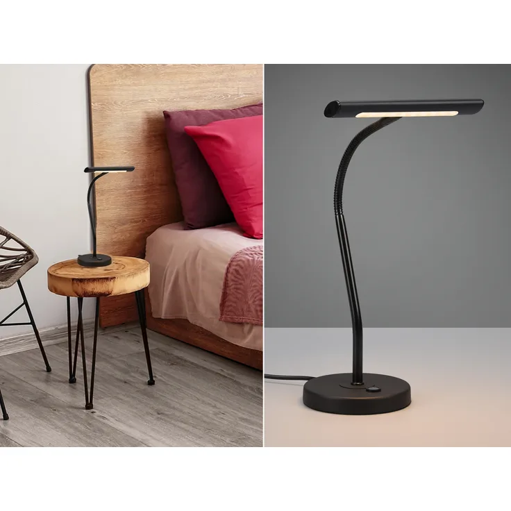 TRIO Leuchten 'Curtis' LED-Schreibtischleuchte, dimmbar, Metall schwarz