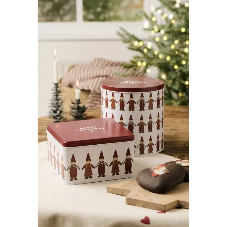 Ib Laursen - Gebäckdose Plätzchendose Weihnachtsgebäckdose Wichtel Rund 32975-00 – Bild 2