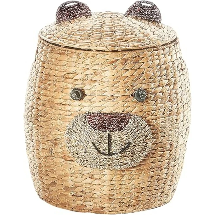 Kobolo Aufbewahrungskorb Wäschebehälter BÄR - Wasserhyazinthe - 42x47 cm – Bild 1