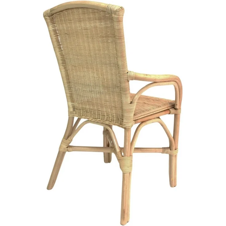 Dekoleidenschaft Rattanstuhl Rattansessel, natur lackiert, 4 verschiedene Modelle, Korbsessel, Balkonmöbel mit Komfort Sitzhöhe, Cocktailsessel, Gartenmöbel – Bild 2