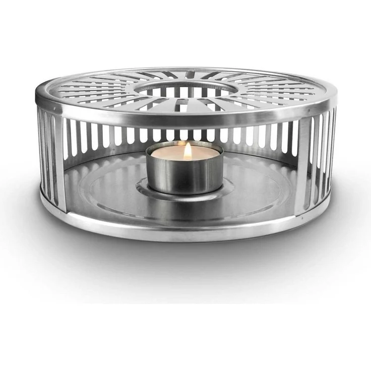 Creano Stövchen Stövchen “Stripes” Silver, (2-tlg), Teewärmer aus Edelstahl, stabil, sämtliche Teekannen geeignet – Bild 2