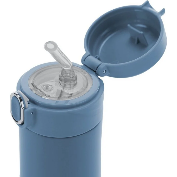 reer Kids Trinkhalmflasche -Trinkbecher für Babys und Kleinkinder - Auslaufsicher - mit verstecktem Strohhalm - Für den Übergang von der Babyflasche zum Becher - Perfektes Babyzubehör - Blau – Bild 2