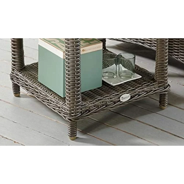 Destiny Beistelltisch MERANO, 46x46x50cm, Aluminium, Polyrattan – Bild 3