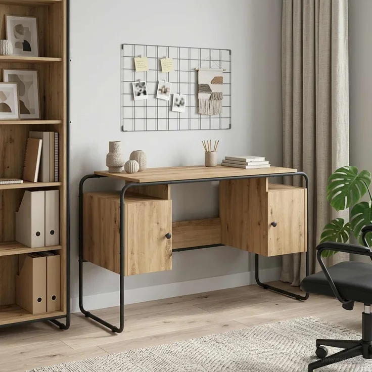 vidaXL Schreibtisch mit Stauraum Artisan-Eiche 120 x 50,5 x 75,5 cm 8008043