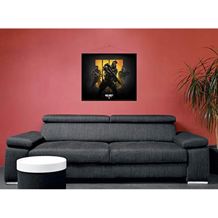 Gaya Entertainment Call of Duty: Black Ops 4 Wallscroll "Keyart", 100 x 77 cm, bedrucktes Polyester-Canvas mit Aluminiumstäben – Bild 2