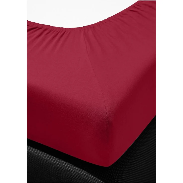 Irisette Mako-Jersey Betttuch Jupiter 0008 bordeaux 190x200 cm 8-68 bordeaux – Bild 4