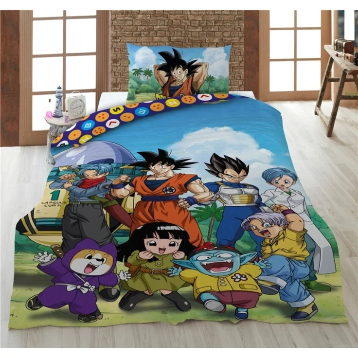 Dragon Ball Z Baumwolle Bettwäsche Set 160 × 210 cm mit Kissenbezug 65 × 100 cm für Schlafzimmer – Bild 2