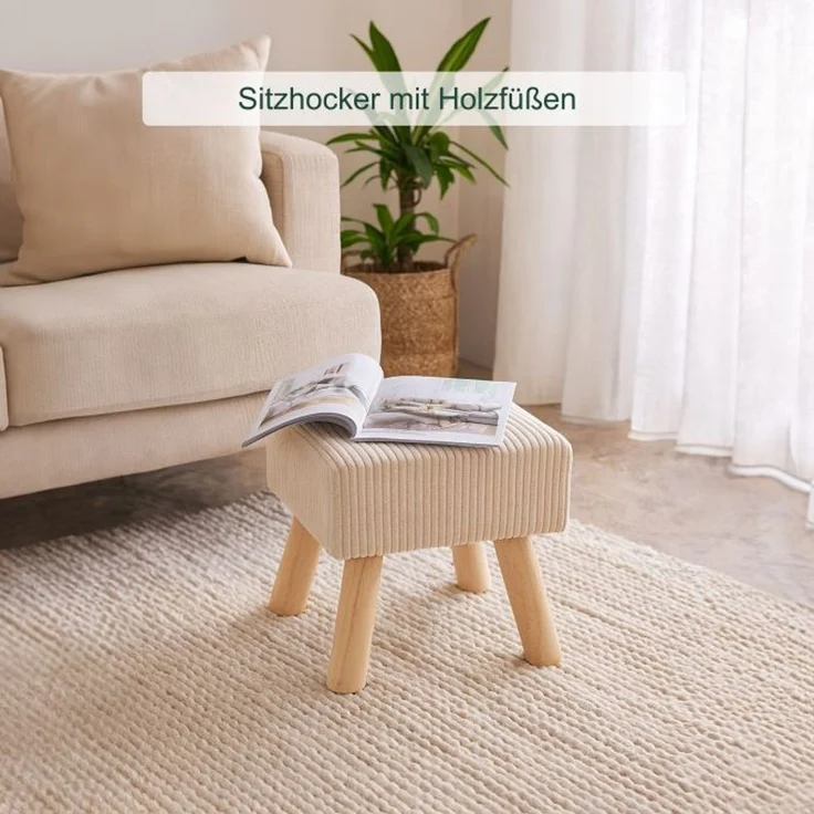 Relaxdays Hocker Cord – Bild 2