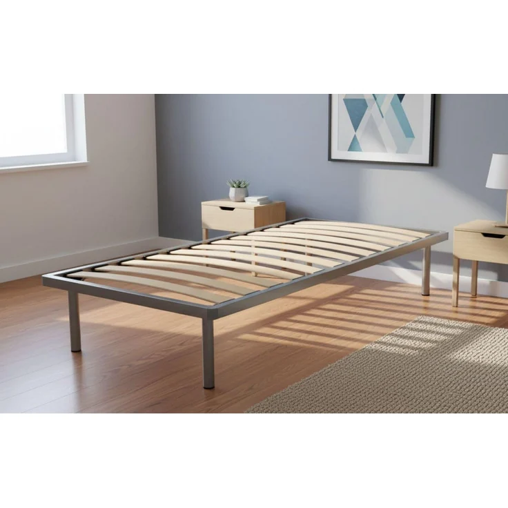 Talamo Italia - Talamo Italia Orthopädisches Bettgestell mit 14 Latten, geeignet für Einzelbett, Made in Italy, Bettgestell aus Birkensperrholz, cm 90x200h34