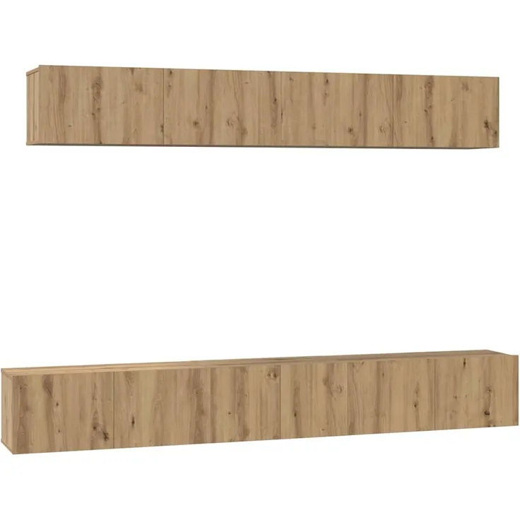 vidaXL TV-Schrankset Wandmontiert 5 pcs Artisan-Eiche Holzwerkstoff 3393386
