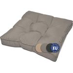 Beautissu Lounge Sitzkissen, Outdoor, Polyester Hellgrau, 10 x 60 x 60 cm