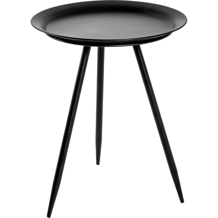 HAKU Möbel Beistelltisch - schwarz-matt - H. 47cm - HAKU-20510