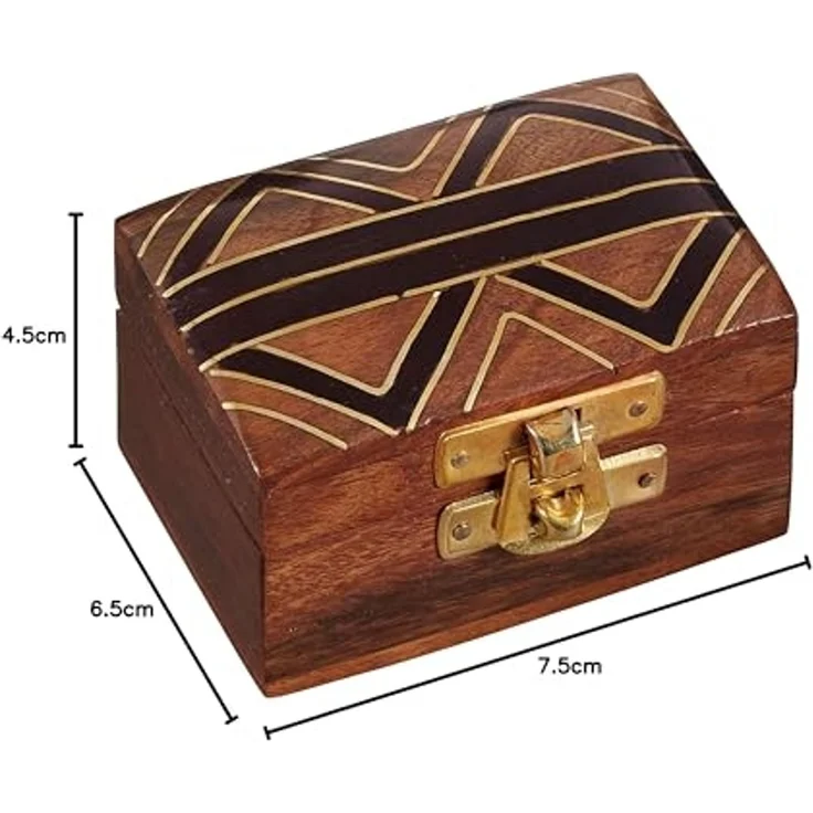 Marrakesch Orient & Mediterran Interior Schmuckkasten Orientalische Box Aufbewahrungsbox Dajat (1 St), Handarbeit – Bild 5