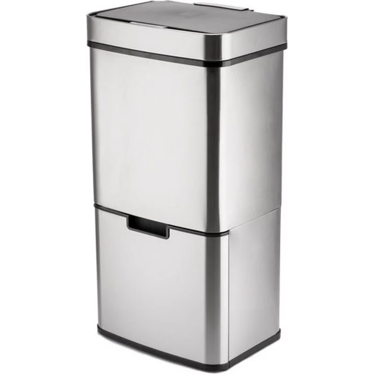 Ribelli Mülltrennsystem Sensor Mülleimer, 4 Fächer, Mülleimer Küche, 72L, Silber, Abfalleimer mit Sensor – Bild 4