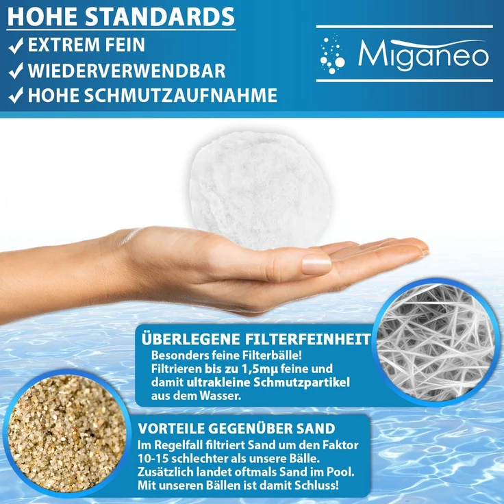 Miganeo Filter Balls mit Netz | 500 g – Bild 2