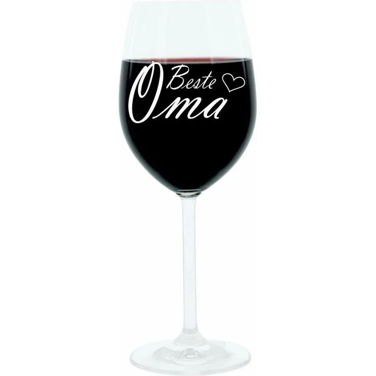 Leonardo Weinglas 400 ml, Beste Oma, Geschenk Stimmungsglas mit lustiger Gravur, Moodglas, 22 cm