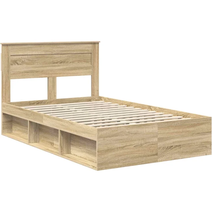 vidaXL Bettrahmen Sonoma 120 x 200 cm Massives Kiefernholz 3409785 – Bild 3