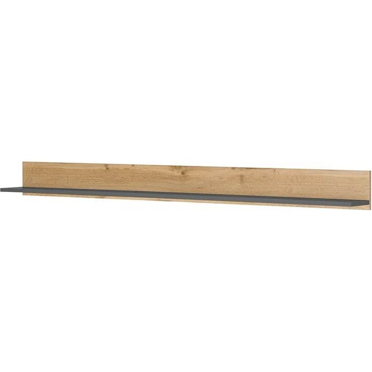 Lomadox Wandregal CRISP-61, in anthrazit mit Wotan Eiche, ca. 100/15/17 cm – Bild 5
