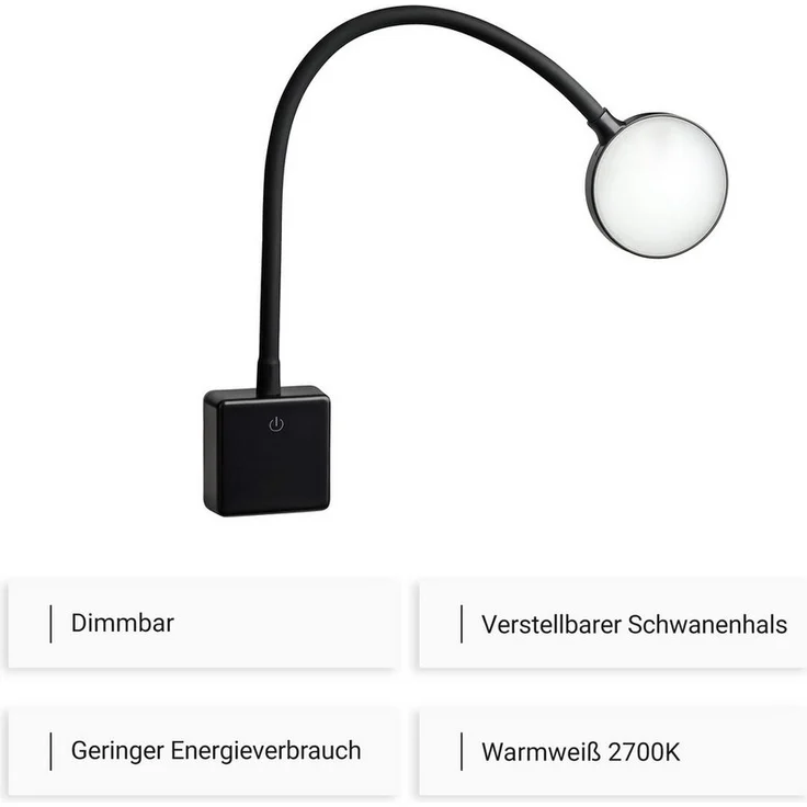 SEBSON LED Steckdosenleuchte 2x LED Steckdosenlampe dimmbar und flexibel - 4W 290lm neutralweiß, LED fest integriert, neutralweiß – Bild 2