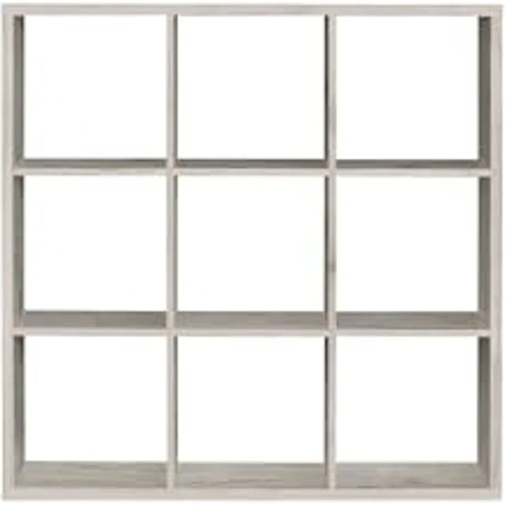 Raumteilerregal >MAURO< 9 Fächer, in Sandeiche - 107,2x107,3x32,9cm (BxHxT) – Bild 5