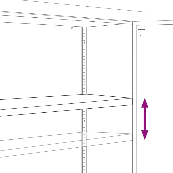 vidaXL Aktenschrank Schwarz 90x40x90 cm Stahl 339730 – Bild 6