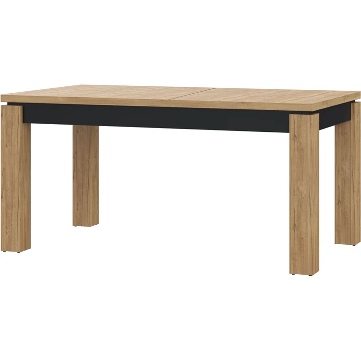 FORTE Kaszimiro Esstisch ausziehbar, Holzwerkstoff, Braun/Schwarz, 160,4 x 78,2 x 90,4 cm – Bild 8